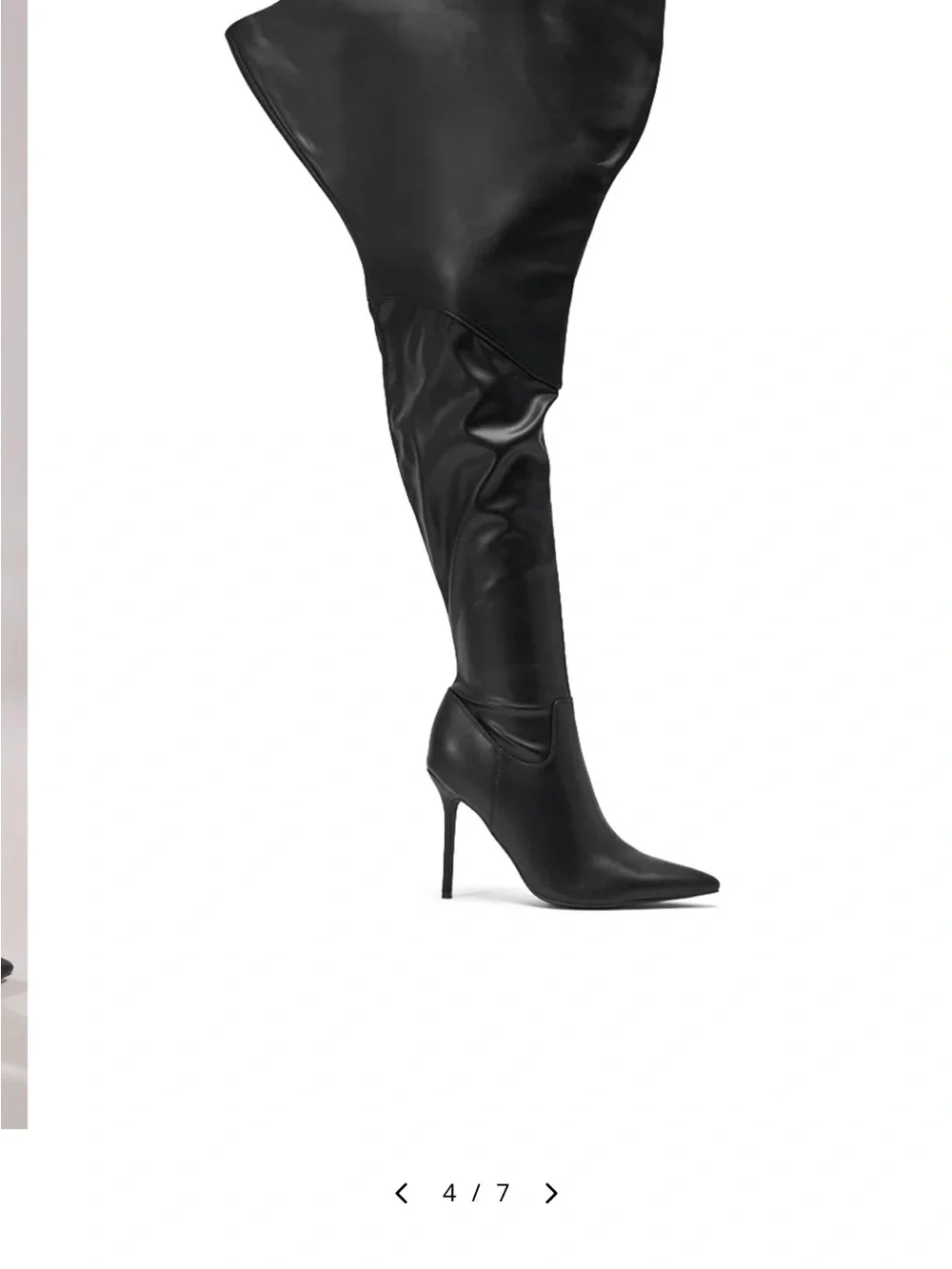 AKIRA Gold Chromea Black Thigh High Stiletto Boots
